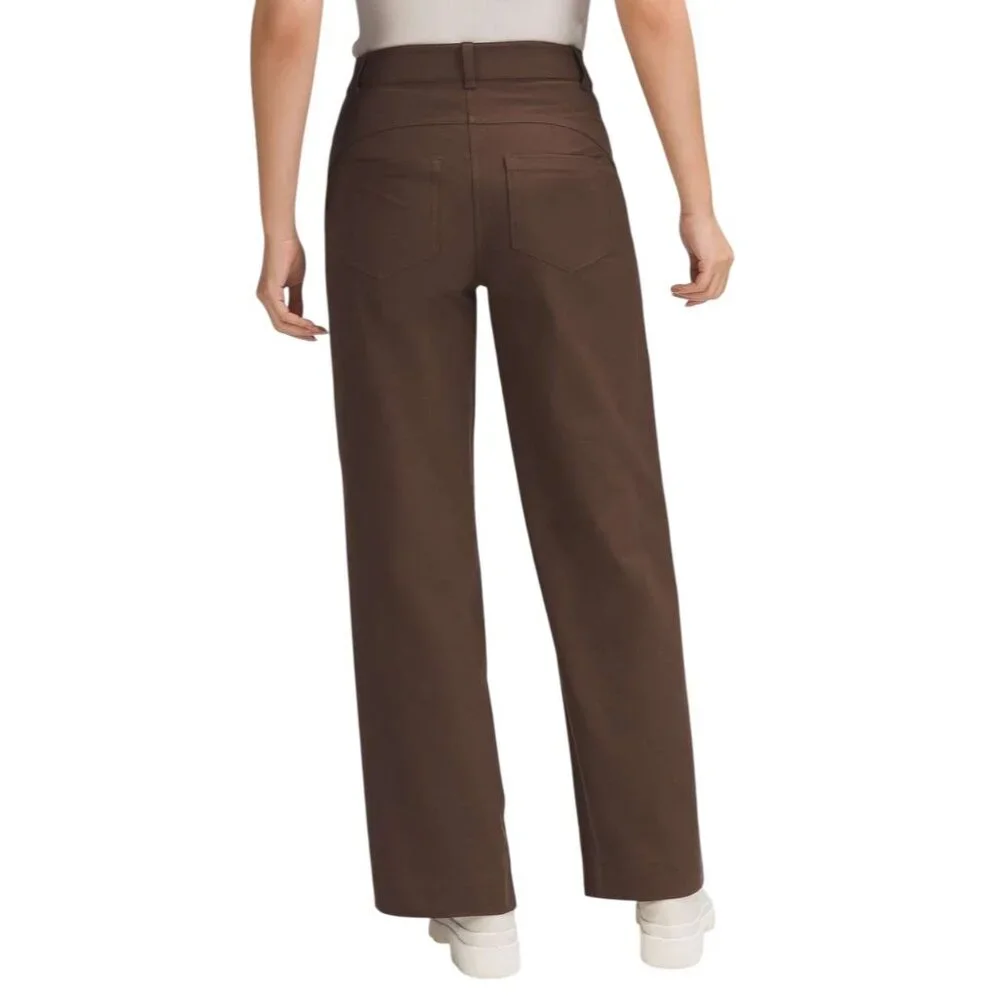 Lululemon City Sleek 5 Pocket High-Rise Wide-Leg Pant Full Length Brown Size 31 - Picture 11 of 16